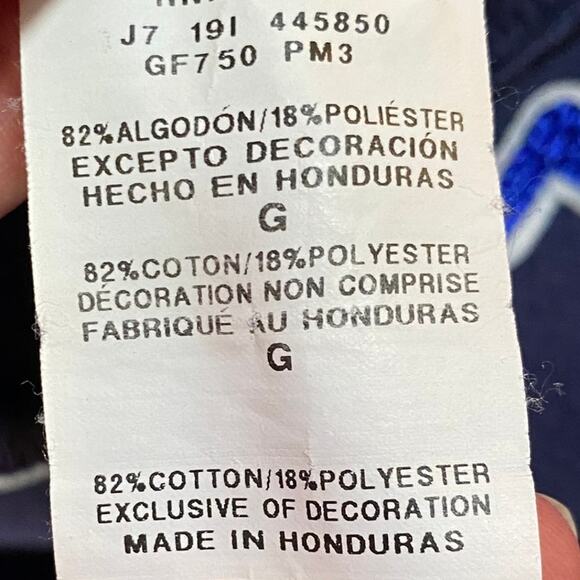 Vintage Y2k Champion Reverse Weave Crewneck Sweatshirt Pullover Spellout Navy L - Picture 7 of 9